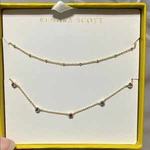 Kendra Scott Gold Necklace with Purple Accents